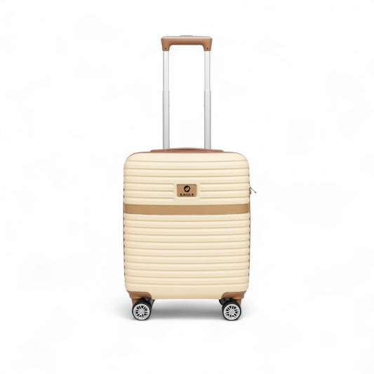 Eagle Lightweight Wheeled Luggage – Durable ABS Carry-On for Seamless Check-In and On-the-Go Adventures Cream