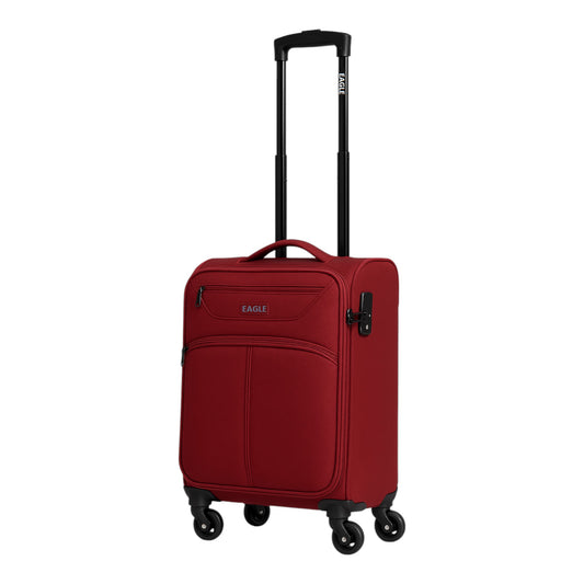 Eagle Super Lightweight 4 Wheels Spinner Soft Shell Expandable Luggage Burgundy