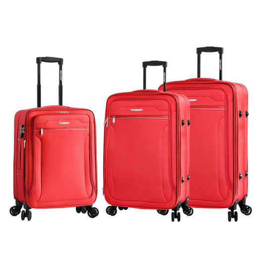 Easy Luggage Madisson's Red Soft Shell Luggage : Xs to Large Sizes, Lightweight Suitcase, Duffle Bag, and Wheeled Holdall - Now on Sale!