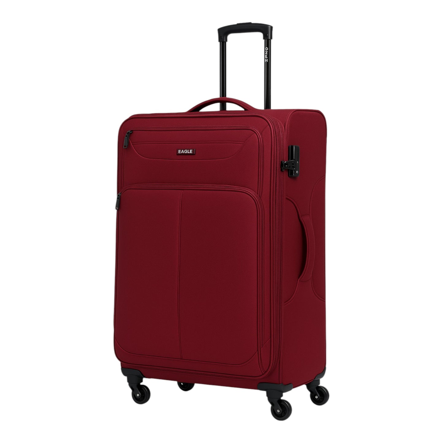 Eagle Super Lightweight 4 Wheels Spinner Soft Shell Expandable Luggage Burgundy