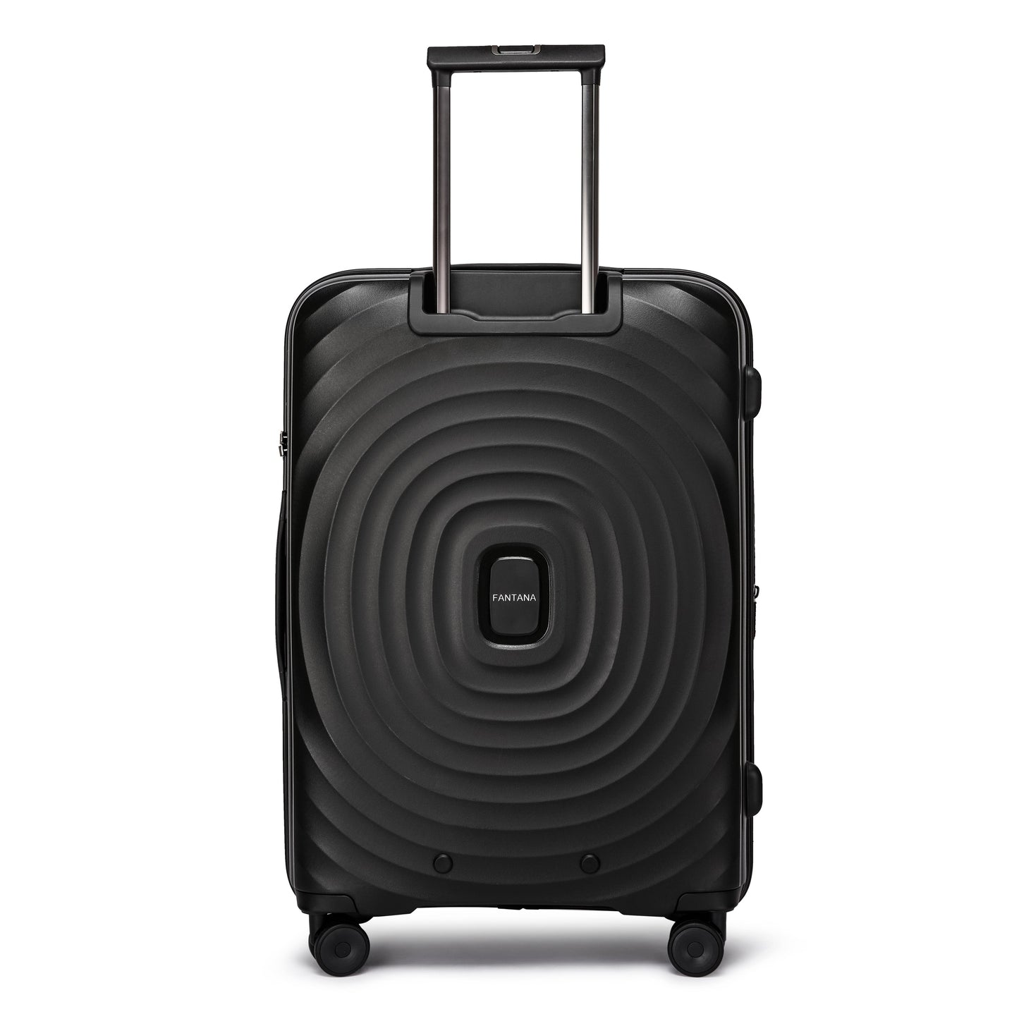 Fantana Hard Shell Polypropylene Suitcase 4 Wheels Travel Luggage Trolley Ultra Light Case Black