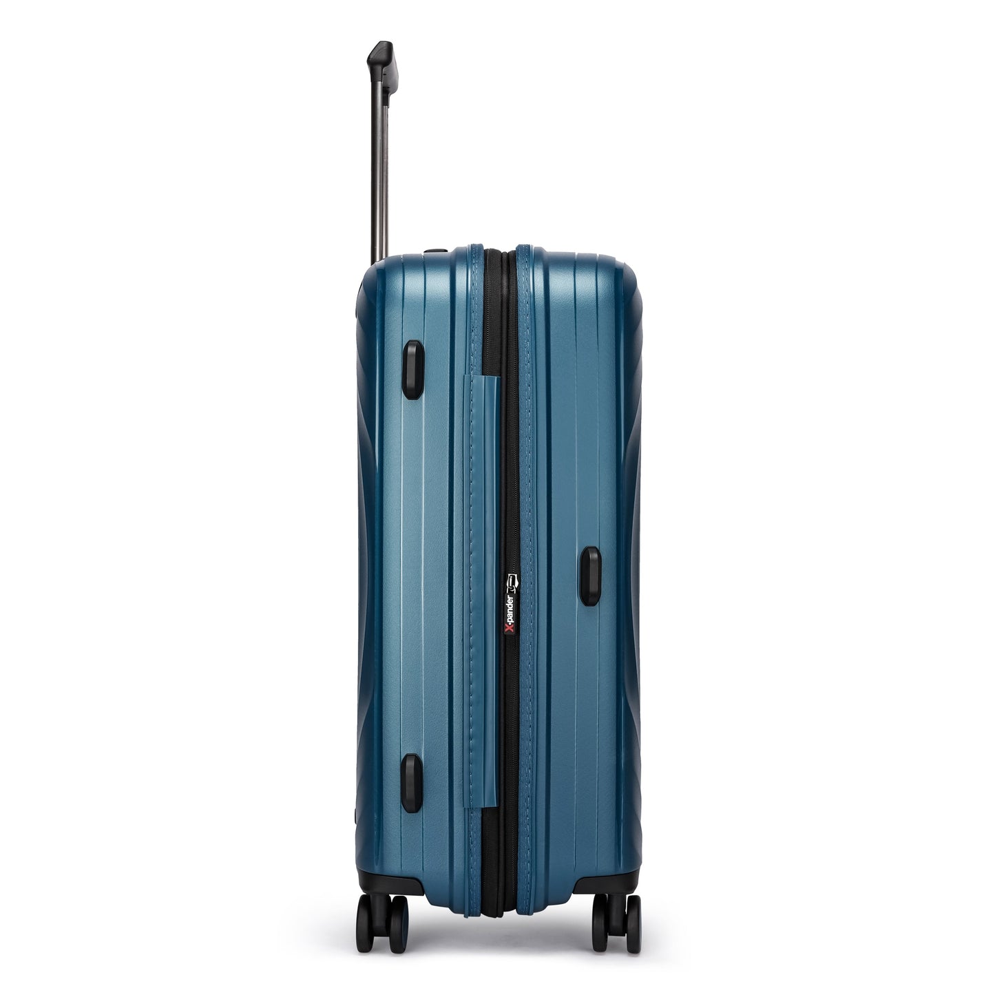 Fantana Hard Shell Polypropylene Suitcase 4 Wheels Travel Luggage Trolley Ultra Light Case Wine Blue