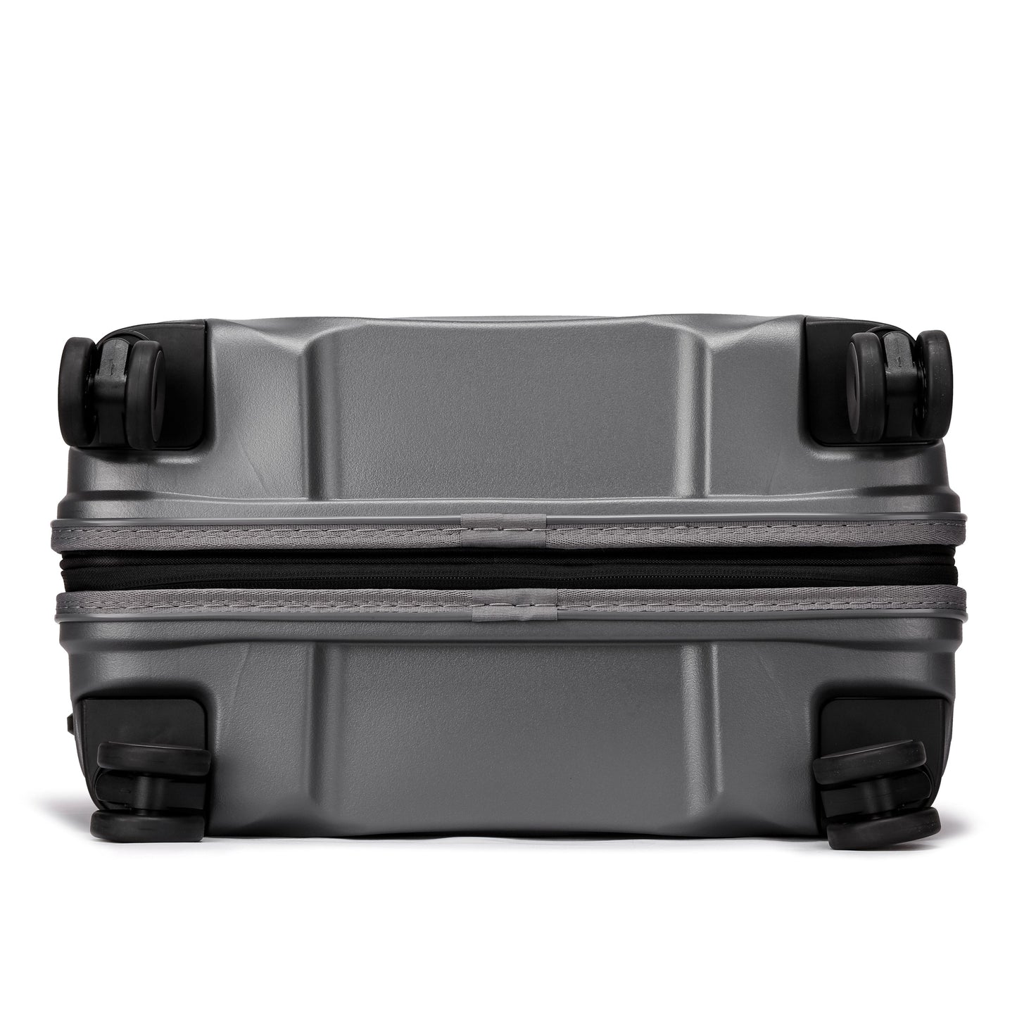 Fantana Hard Shell Polypropylene Suitcase 4 Wheels Travel Luggage Trolley Ultra Light Case Grey