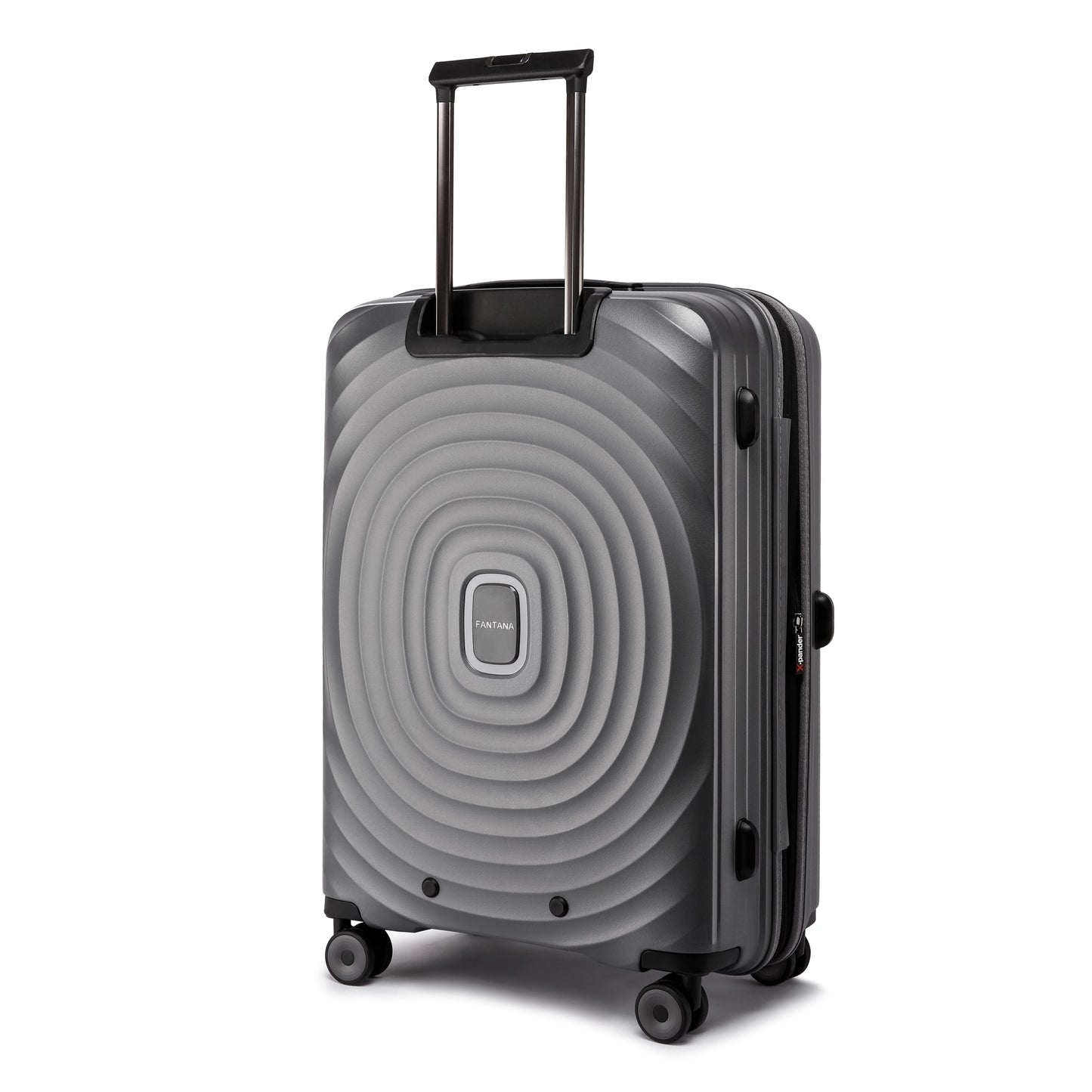 Fantana Hard Shell Polypropylene Suitcase 4 Wheels Travel Luggage Trolley Ultra Light Case Grey