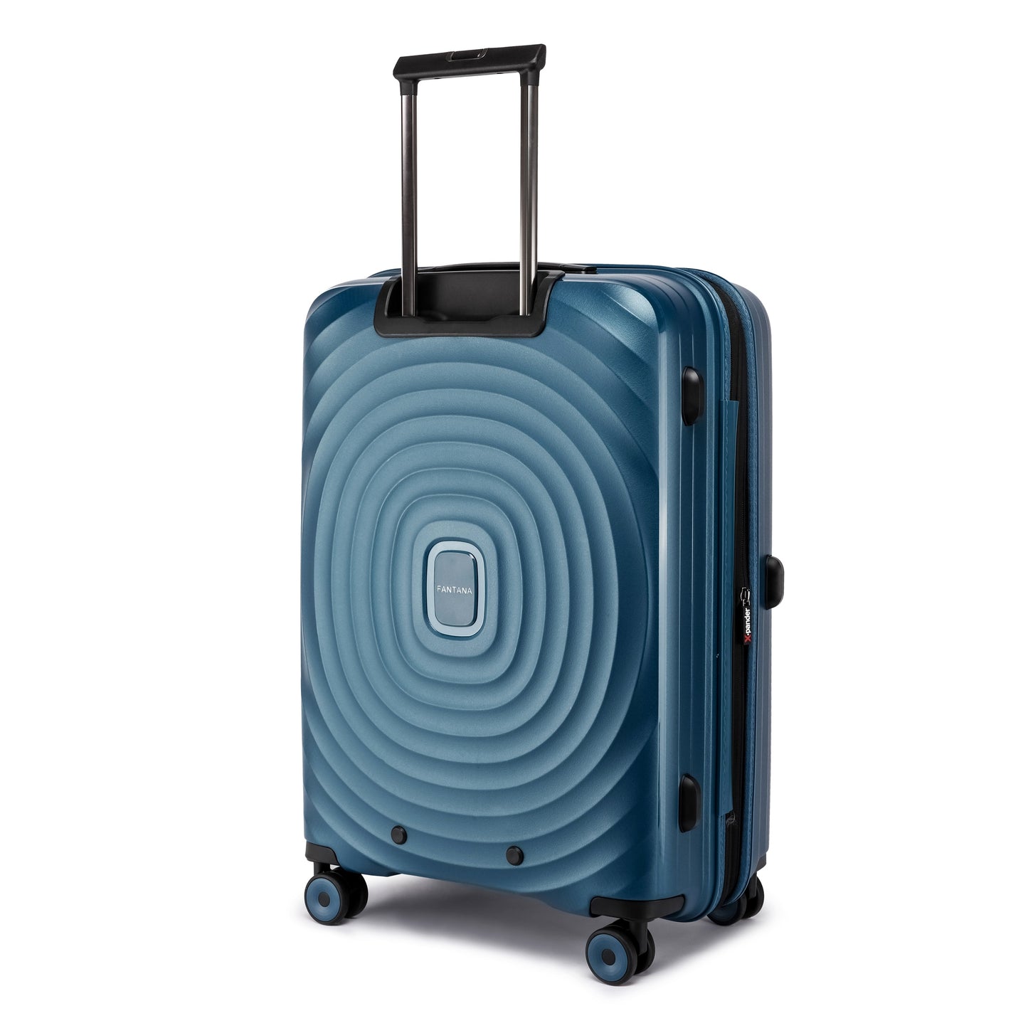 Fantana Hard Shell Polypropylene Suitcase 4 Wheels Travel Luggage Trolley Ultra Light Case Wine Blue
