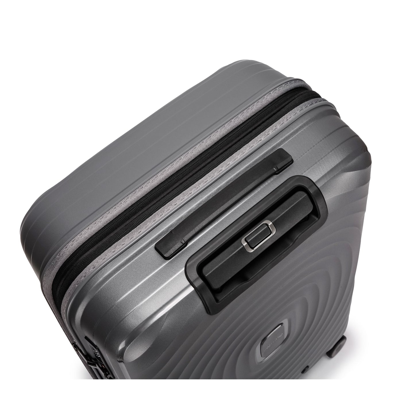 Fantana Hard Shell Polypropylene Suitcase 4 Wheels Travel Luggage Trolley Ultra Light Case Grey