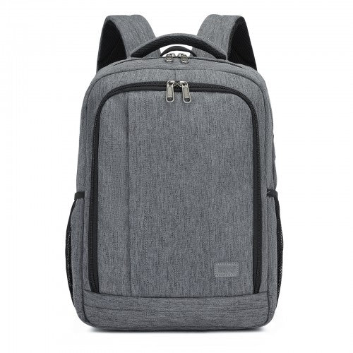 BPK2442 - Kono Commuter Laptop Backpack with USB & Type-C Port, Anti-Theft Pocket, Organised Storage - Grey