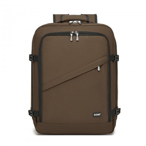 Kono BPK2531M brown backpack – side view
