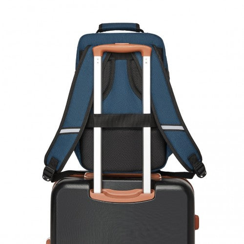 BPK2531S - Kono Multi-purpose Business Carry-On Backpack–Fits 15.6" Laptop, Ideal for Work, Travel & Daily Commute - Navy