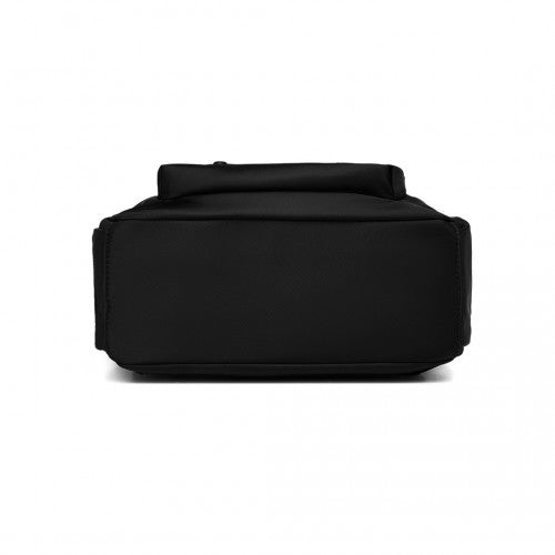 BPM2431 - Miss Lulu Stylish Backpack with Laptop Sleeve and Multiple Pockets and Trolley Sleeve - Black