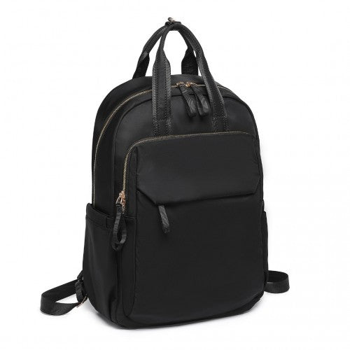 BPM2439 - Miss Lulu Versatile Stylish Backpack with Laptop Compartment and Trolley strape - Black