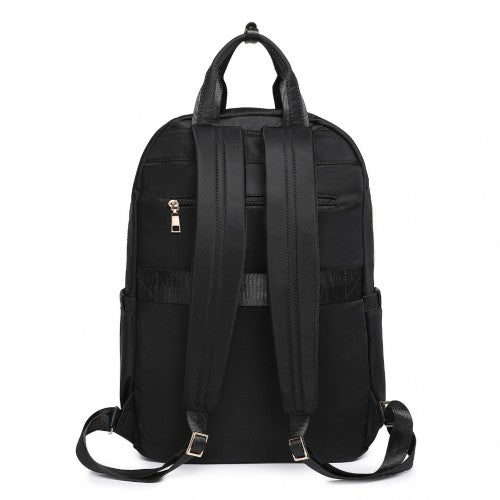 BPM2439 - Miss Lulu Versatile Stylish Backpack with Laptop Compartment and Trolley strape - Black