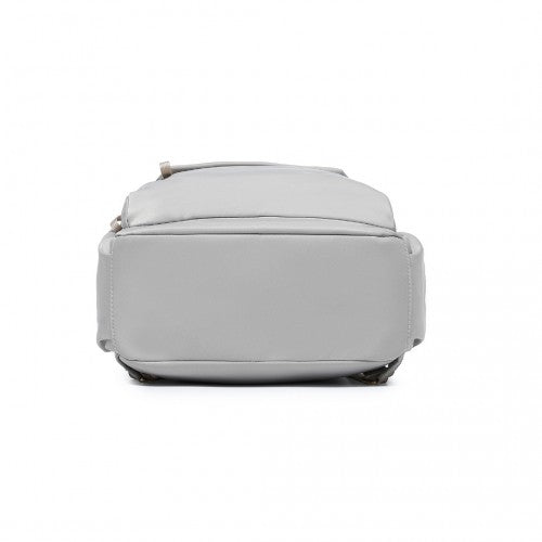 BPM2439 - Miss Lulu Versatile Stylish Backpack with Laptop Compartment and Trolley strape - Grey