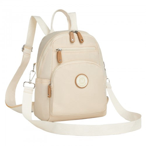 Miss Lulu BPM2651 beige backpack – side view