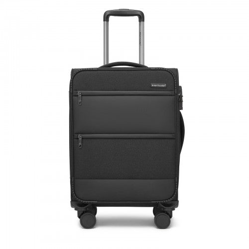 British Traveller KSB2597 20-inch black suitcase – detail view 20