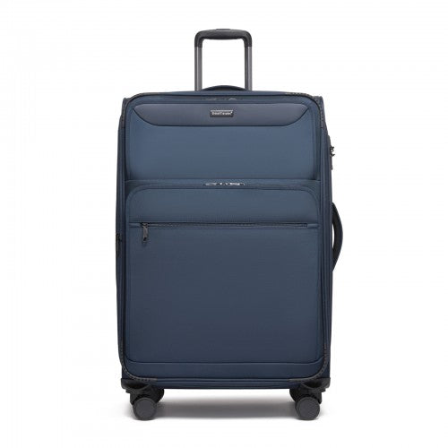 British Traveller KSB2582 28-inch navy suitcase – detail view 28