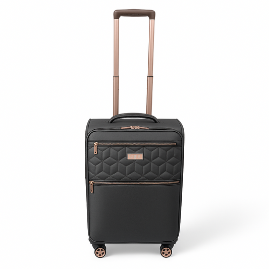 EAGLE Skyper Expandable Softshell Luggage – Super Light, 8-Wheel Spinner - Grey