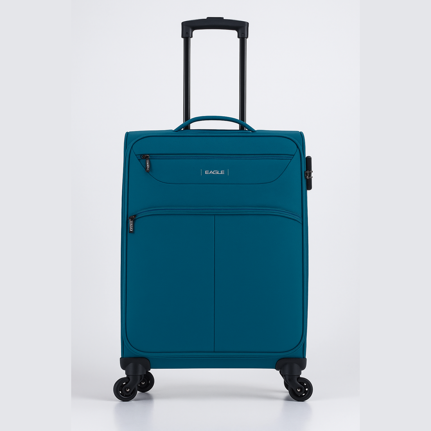 Eagle Super Lightweight 4 Wheels Spinner Soft Shell Expandable Luggage Teal