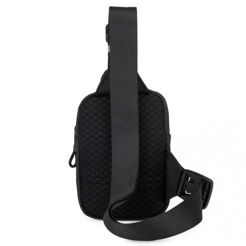 CEK2445 - Kono Lightweight Crossbody Sling Bag with Adjustable Strap Multiple Pockets for Travel and Everyday Use - Black