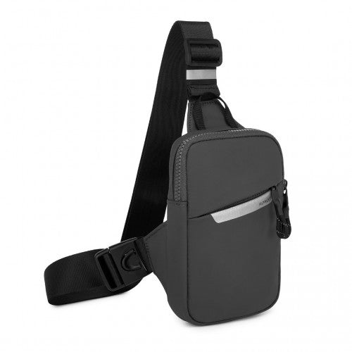 CEK2445 - Kono Lightweight Crossbody Sling Bag with Adjustable Strap Multiple Pockets for Travel and Everyday Use - Grey