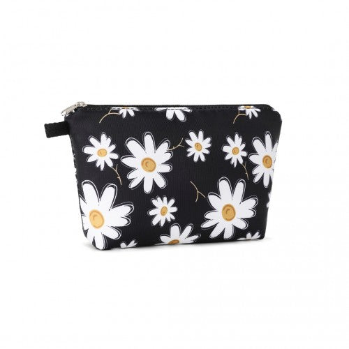 COM2443 - Miss Lulu Multi-Functional Charming Print Cosmetic Bag & Storage Bag for Travel and Everyday Use - Black