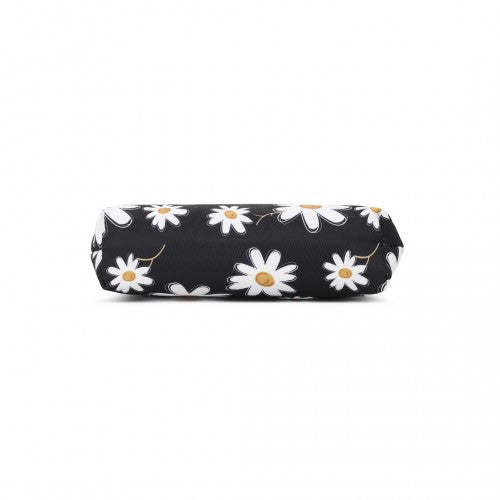COM2443 - Miss Lulu Multi-Functional Charming Print Cosmetic Bag & Storage Bag for Travel and Everyday Use - Black