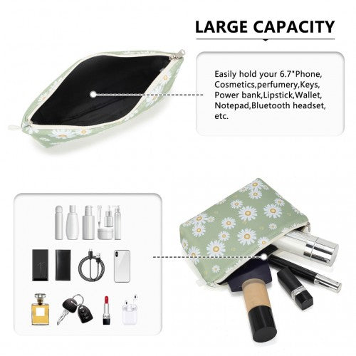 COM2443 - Miss Lulu Multi-Functional Charming Print Cosmetic Bag & Storage Bag for Travel and Everyday Use - Green
