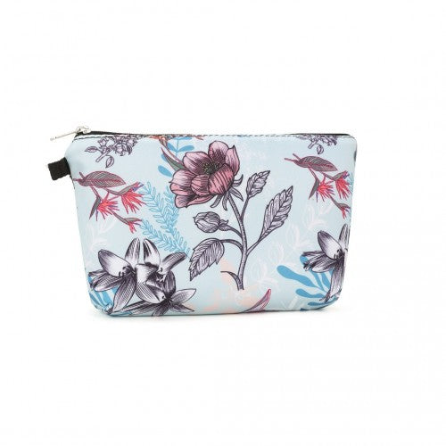 COM2443 - Miss Lulu Multi-Functional Charming Print Cosmetic Bag & Storage Bag for Travel and Everyday Use - Red And Blue
