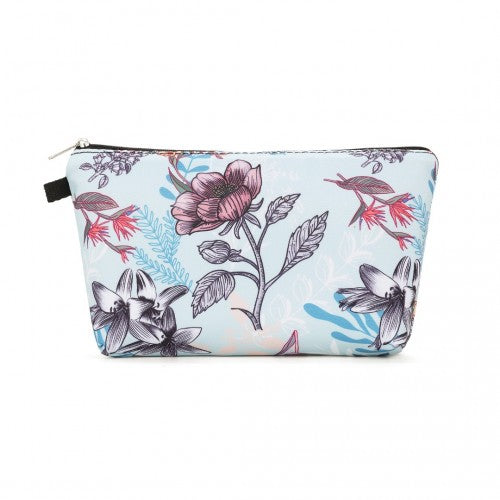 COM2443 - Miss Lulu Multi-Functional Charming Print Cosmetic Bag & Storage Bag for Travel and Everyday Use - Red And Blue