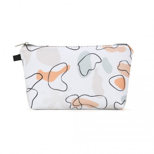 COM2443 - Miss Lulu Multi-Functional Charming Print Cosmetic Bag & Storage Bag for Travel and Everyday Use - White