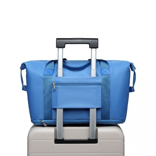 EA2212 - Kono Two Pieces Expandable Durable Waterproof Travel Duffel Bag Set - Navy