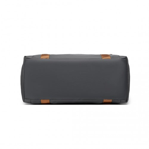 Kono EA2402 grey and brown duffle bag – detail view 4
