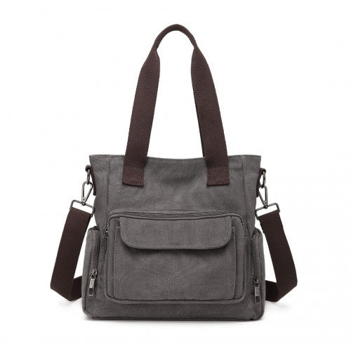 Kono EB2125 grey crossbody bag – detail view 11