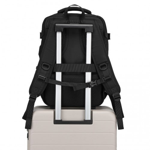 EQ2406 - Kono Ultimate Traveler's Backpack with Detachable Waist Pack and Integrated USB/Type-C Charging Ports