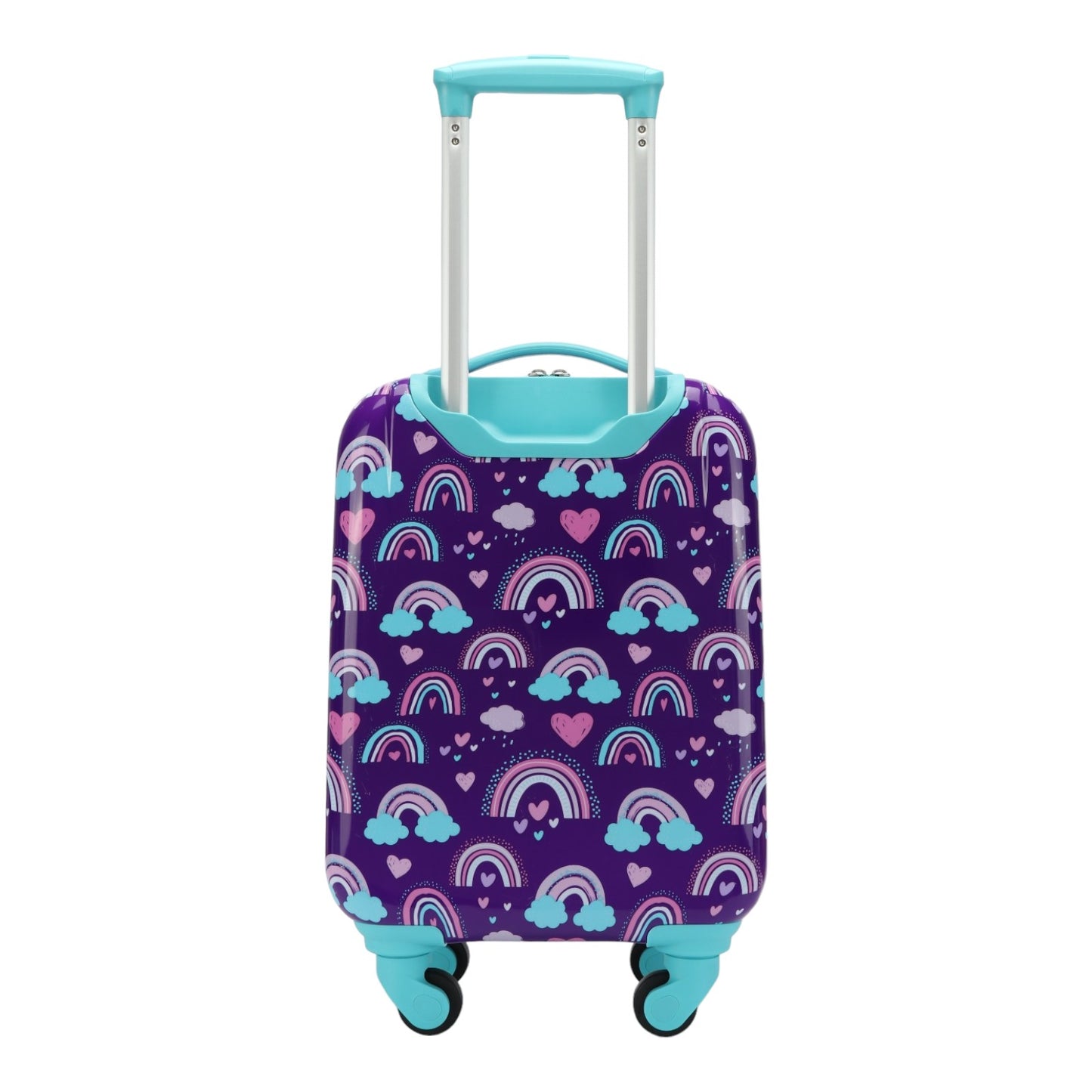 Easy Luggage Kidzpac Adventure Set: 5-Piece Luggage Set with Carry-On, Backpack, Lunch Bag, Pillow, and Luggage Tag- Rainbow Purple