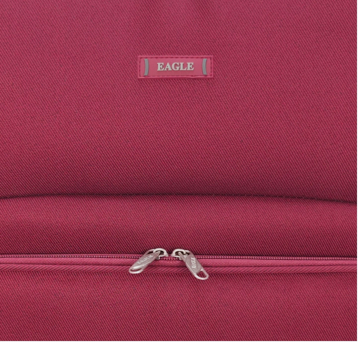 EAGLE – Premium Soft Suitcase with 4 Silent 360° Spinner Wheels, Combination Lock, and Elegant Burgundy/Grey Design