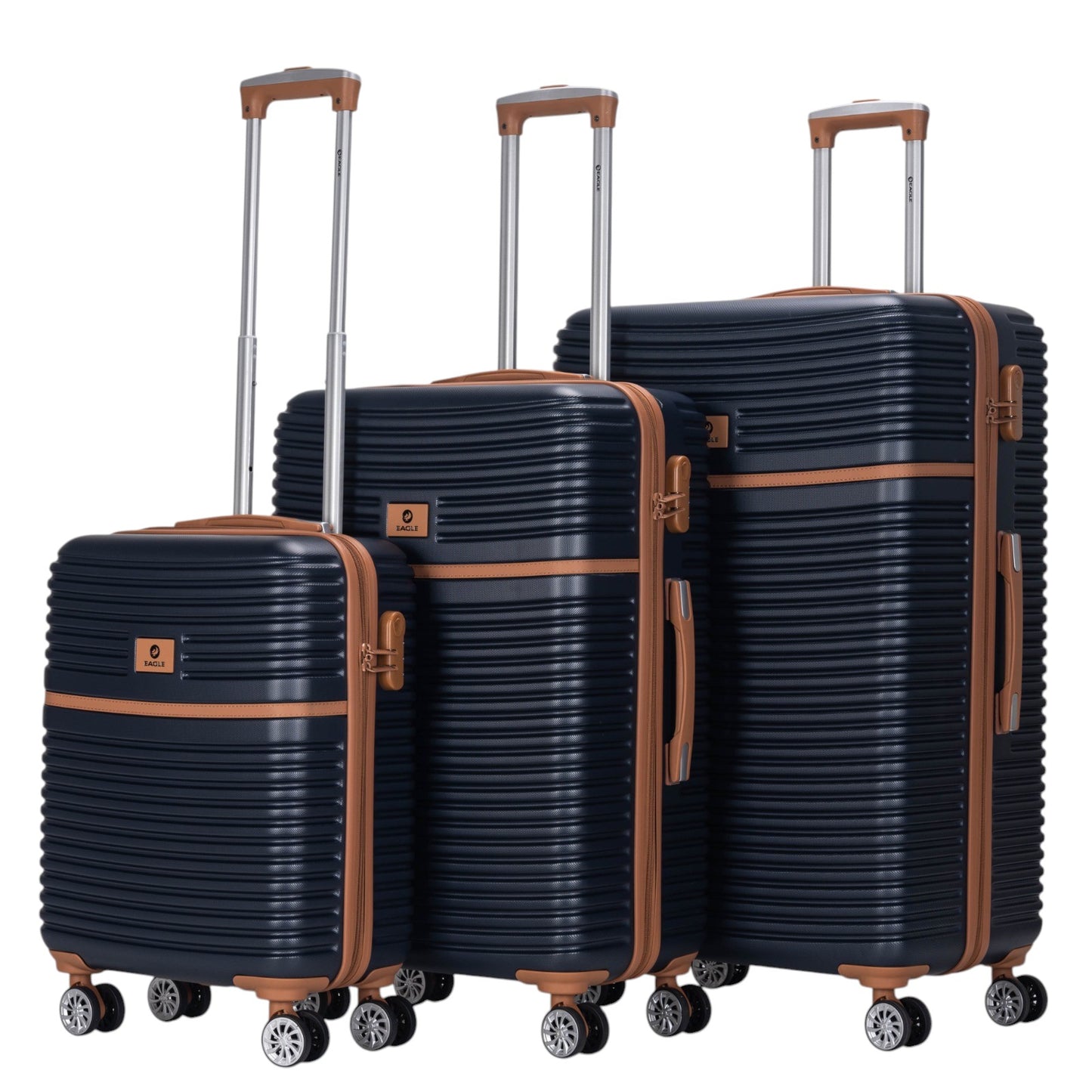 Eagle Lightweight Wheeled Luggage – Durable ABS Carry-On for Seamless Check-In and On-the-Go Adventures Navy