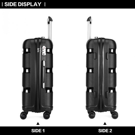 Kono 24" K2092L - Bright Hard Shell PP Suitcase - Classic Collection