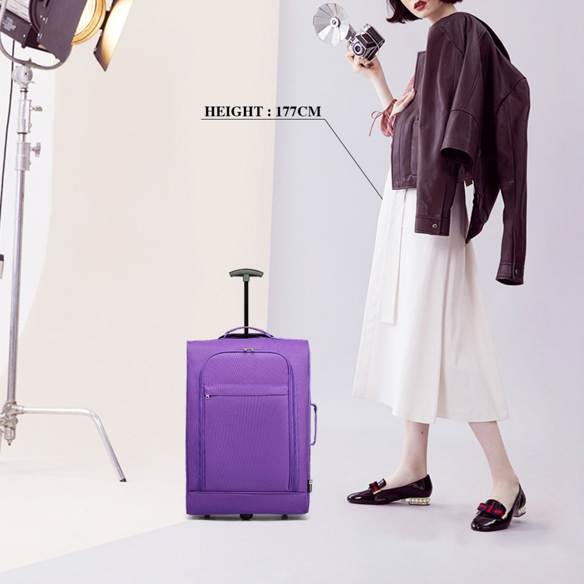 K1873-2 - Kono CABIN SIZE SOFT SHELL HAND LUGGAGE