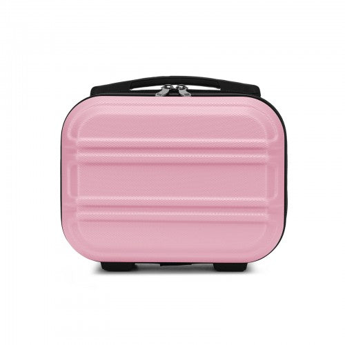 K1871-1L - Kono 12 Inch Lightweight Hard Shell ABS Vanity Case - Pink