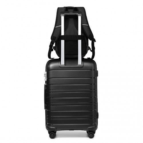 K2091L BK 20-24-28-EM2231-BK Kono 20-24-28 inch Suitcase Set And travel Blackpack-Black