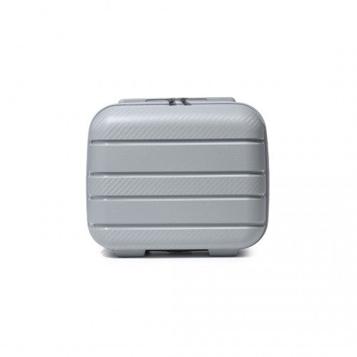Easy Luggage K2091L - Kono 14 Inch Multi Texture Hard Shell PP Vanity Case - Classic Collection - Grey