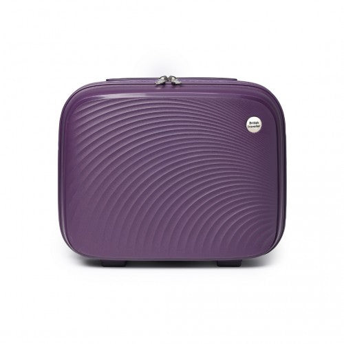 Easy Luggage K2393L - British Traveller Lightweight 14 Inch Polypropylene Vanity Case - Purple
