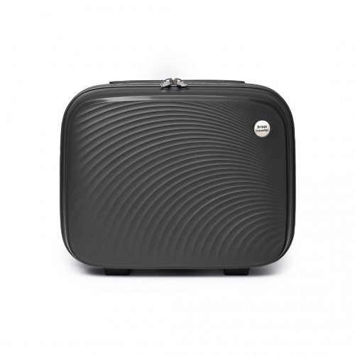 K2393L - British Traveller Lightweight 14 Inch Polypropylene Vanity Case - Black