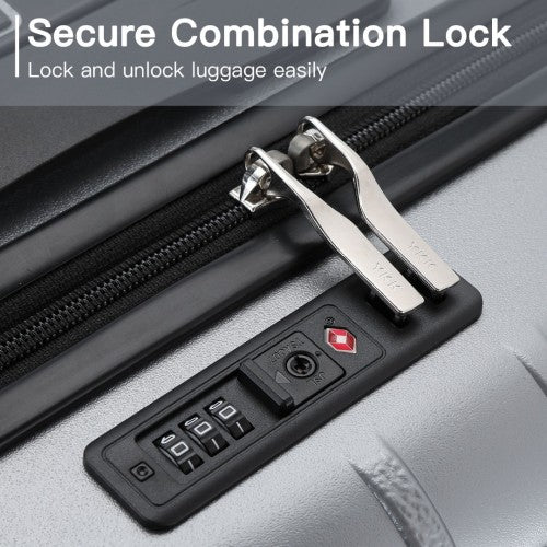 K2396L - Supercase Stylish 20 Inch Carry-On Polypropylene Hardshell Suitcase with Maze Pattern - Silver