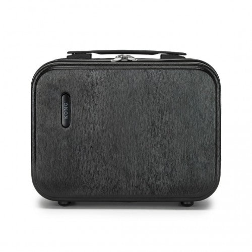 KSK2493 - Kono 12 inch Hard Shell Cosmetic Case – Durable Travel Makeup Organizer with YKK Zipper - Black