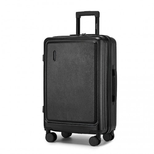 KSK2493 - Kono Durable 24 Inch ABS+PC Hardshell Suitcase with TSA Lock Lightweight Travel Luggage with 360° Spinner Wheels - Black