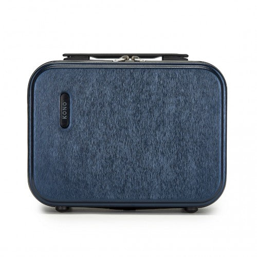 KSK2493 - Kono 12 inch Hard Shell Cosmetic Case – Durable Travel Makeup Organizer with YKK Zipper - Navy