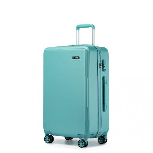 KSK2494 - Kono 3-Piece Minimalist Hard Shell ABS+PC Luggage Set with TSA Lock and 360° Spinner Wheels - Blue