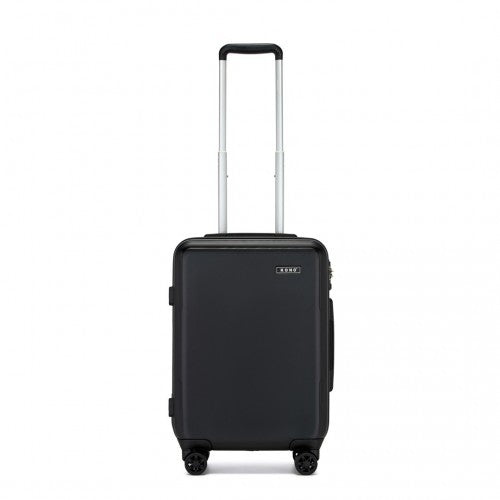 KSK2494 - Kono 20 Inch Cabin Size Minimalist Hard Shell ABS+PC Carry-On Suitcase with TSA Lock 360° Spinner Wheels - Black